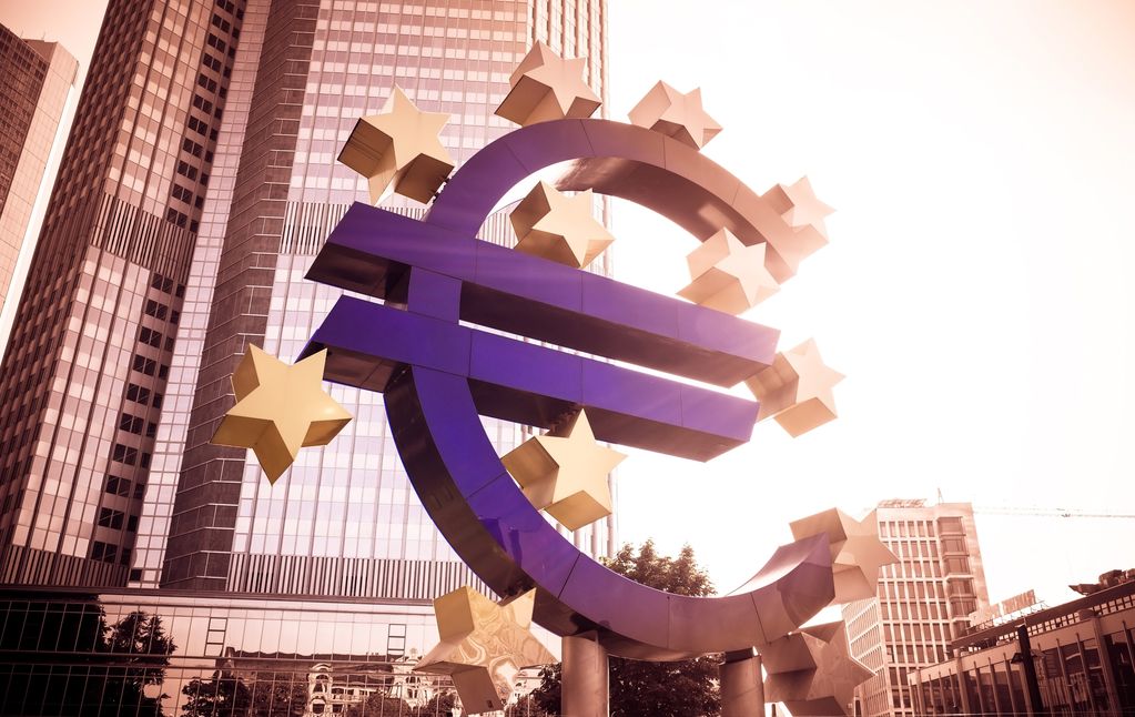 Frankfurt, Germany- July 11: Euro Sign. European Central Bank (E